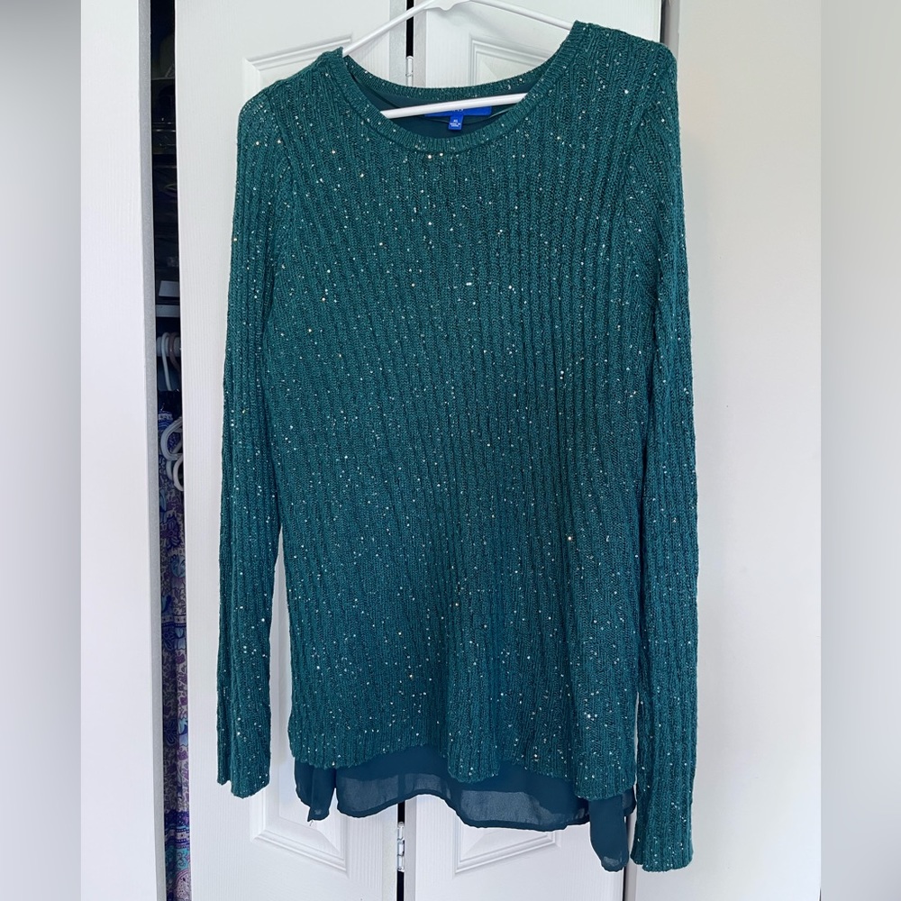 Sequin long sleeve top
